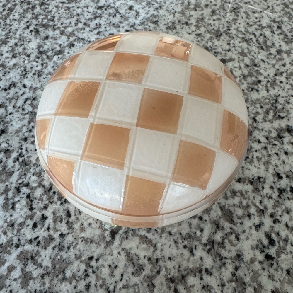 Anthropologie Checkered Candle.